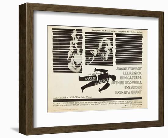 Anatomy of a Murder, Lee Remick, Ben Gazzara, James Stewart, 1959-null-Framed Premium Giclee Print