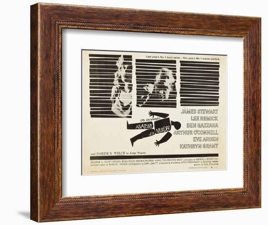 Anatomy of a Murder, Lee Remick, Ben Gazzara, James Stewart, 1959-null-Framed Premium Giclee Print