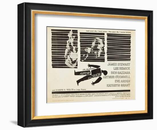 Anatomy of a Murder, Lee Remick, Ben Gazzara, James Stewart, 1959-null-Framed Premium Giclee Print