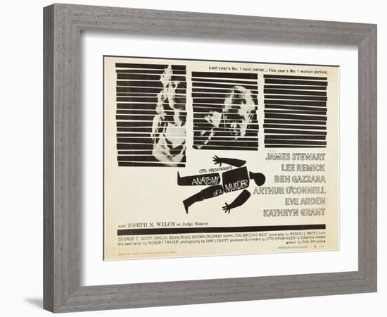 Anatomy of a Murder, Lee Remick, Ben Gazzara, James Stewart, 1959-null-Framed Art Print