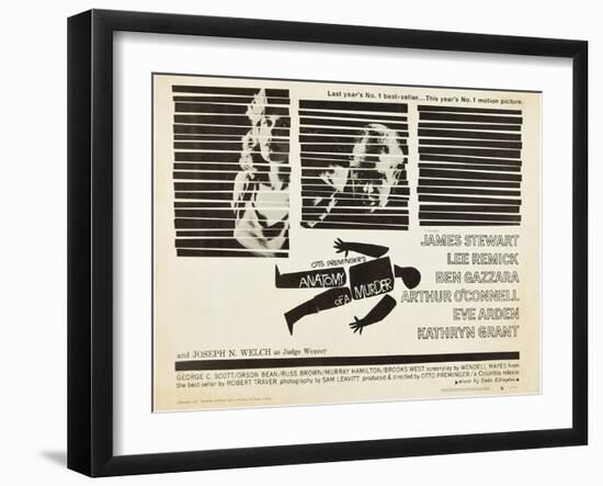 Anatomy of a Murder, Lee Remick, Ben Gazzara, James Stewart, 1959-null-Framed Art Print