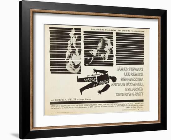 Anatomy of a Murder, Lee Remick, Ben Gazzara, James Stewart, 1959-null-Framed Art Print