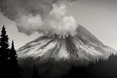 Mt. St. Helens Eruption-anatomyofrockthe-Premium Giclee Print