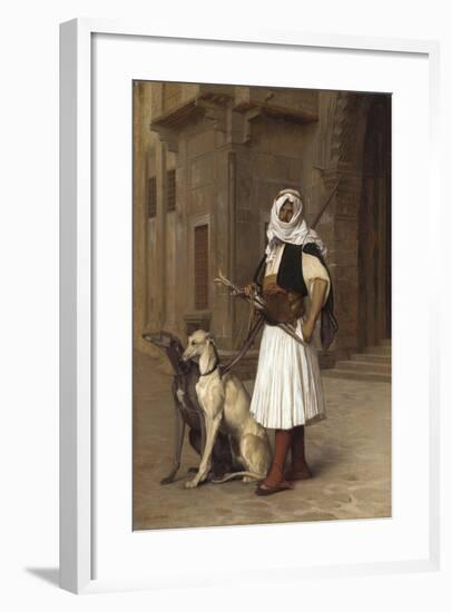 Anaute Avec Deux Chiens Whippets, 1867-Jean Leon Gerome-Framed Giclee Print