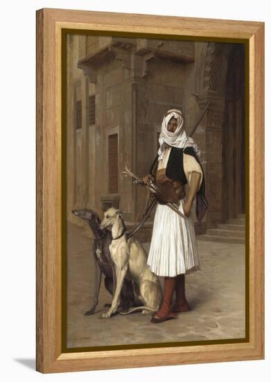 Anaute Avec Deux Chiens Whippets, 1867-Jean Leon Gerome-Framed Premier Image Canvas