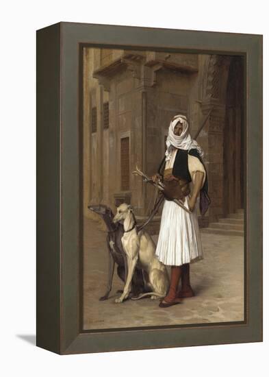 Anaute Avec Deux Chiens Whippets, 1867-Jean Leon Gerome-Framed Premier Image Canvas