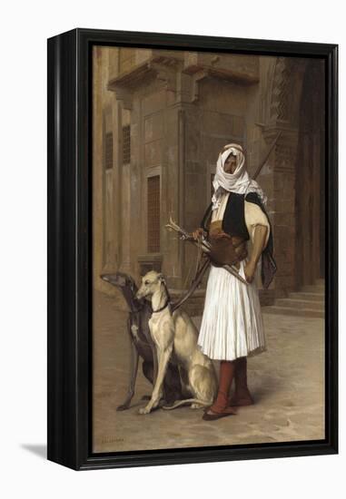 Anaute Avec Deux Chiens Whippets, 1867-Jean Leon Gerome-Framed Premier Image Canvas