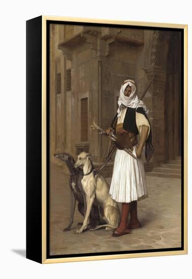 Anaute Avec Deux Chiens Whippets, 1867-Jean Leon Gerome-Framed Premier Image Canvas