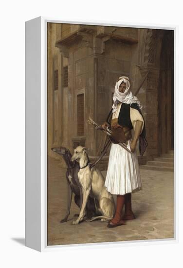 Anaute Avec Deux Chiens Whippets, 1867-Jean Leon Gerome-Framed Premier Image Canvas