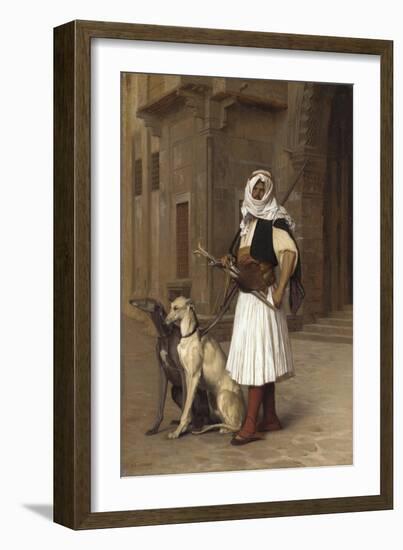 Anaute Avec Deux Chiens Whippets, 1867-Jean Leon Gerome-Framed Giclee Print