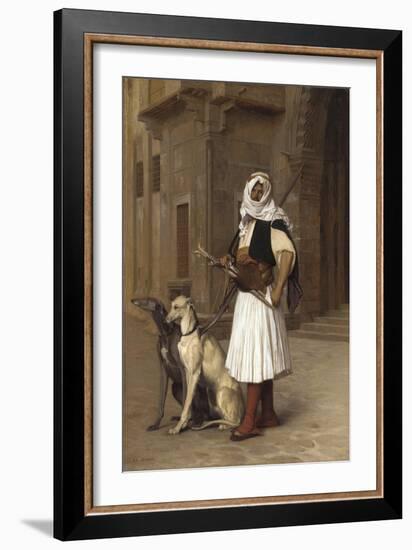 Anaute Avec Deux Chiens Whippets, 1867-Jean Leon Gerome-Framed Giclee Print