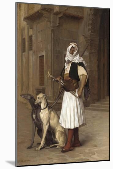 Anaute Avec Deux Chiens Whippets, 1867-Jean Leon Gerome-Mounted Giclee Print