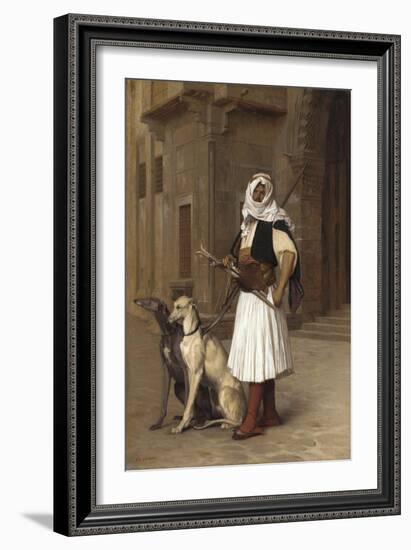 Anaute Avec Deux Chiens Whippets, 1867-Jean Leon Gerome-Framed Giclee Print