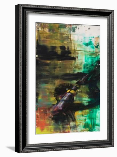 Ancestral Imprint (Oil on Ikea Table Top)-Aaron Bevan-Bailey-Framed Giclee Print