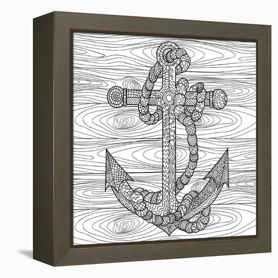 Anchor and Rope-null-Framed Stretched Canvas