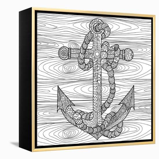 Anchor and Rope-null-Framed Stretched Canvas