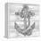 Anchor and Rope-null-Framed Stretched Canvas