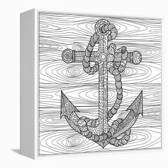 Anchor and Rope-null-Framed Stretched Canvas