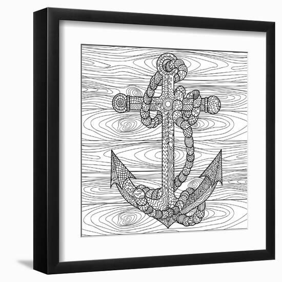 Anchor and Rope-null-Framed Art Print