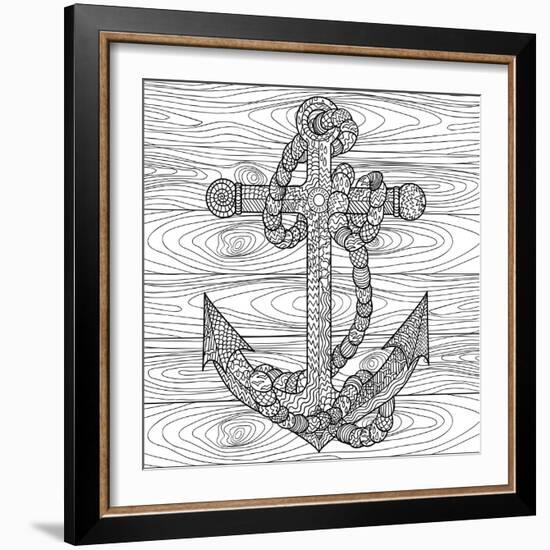 Anchor and Rope-null-Framed Art Print