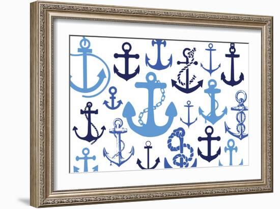 Anchor Blues 1-Melody Hogan-Framed Art Print