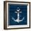 Anchor on Blue Wood-Lanie Loreth-Framed Art Print