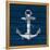 Anchor on Blue Wood-Lanie Loreth-Framed Stretched Canvas