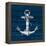 Anchor on Blue Wood-Lanie Loreth-Framed Stretched Canvas