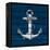 Anchor on Blue Wood-Lanie Loreth-Framed Stretched Canvas