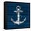 Anchor on Blue Wood-Lanie Loreth-Framed Stretched Canvas