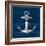 Anchor on Blue Wood-Lanie Loreth-Framed Art Print