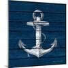 Anchor on Blue Wood-Lanie Loreth-Mounted Art Print