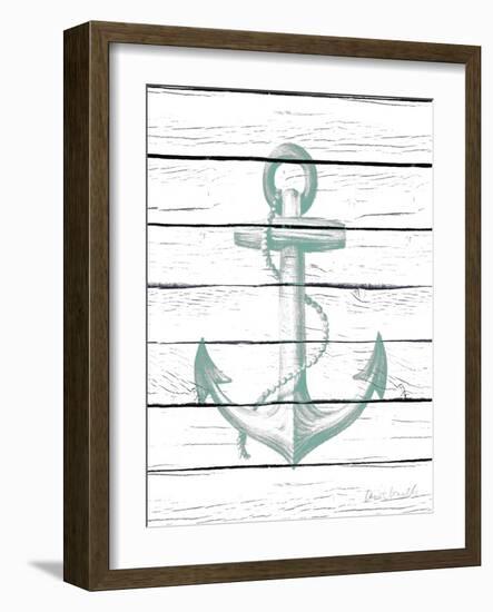 Anchor on Wood-Lanie Loreth-Framed Art Print