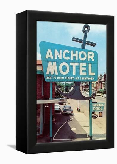 Anchor Vintage Motel-null-Framed Stretched Canvas