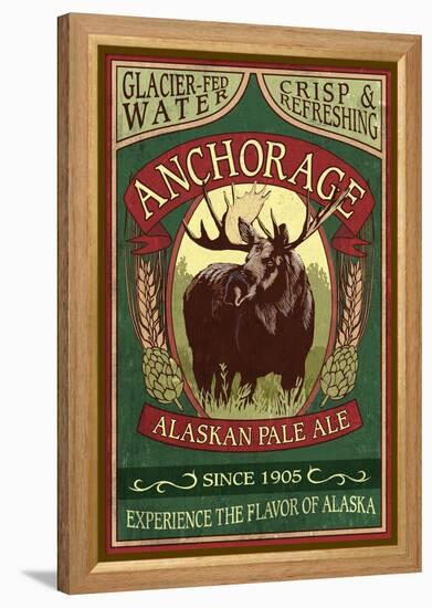 Anchorage, Alaska - Moose Head Ale-Lantern Press-Framed Stretched Canvas