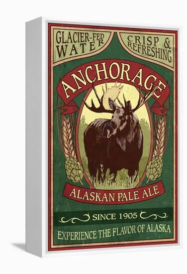 Anchorage, Alaska - Moose Head Ale-Lantern Press-Framed Stretched Canvas