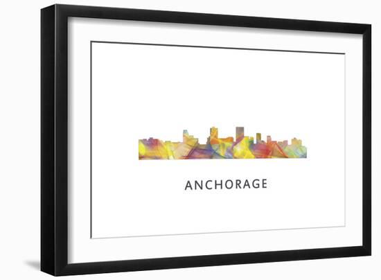 Anchorage Alaska Skyline-Marlene Watson-Framed Giclee Print