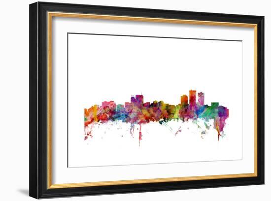 Anchorage Alaska Skyline-Michael Tompsett-Framed Art Print