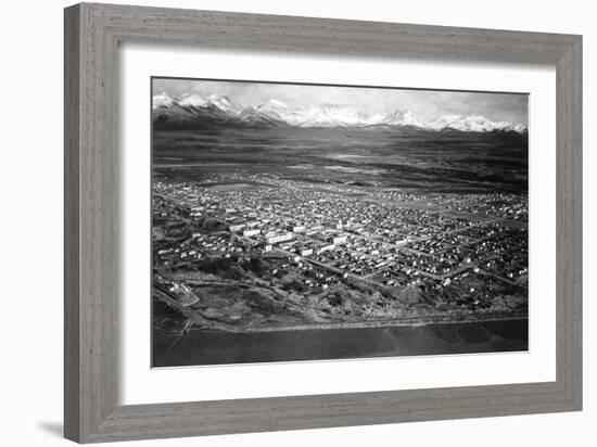 Anchorage, Alaska View from the Air Photograph-Lantern Press-Framed Art Print