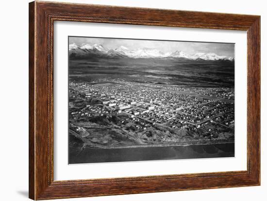 Anchorage, Alaska View from the Air Photograph-Lantern Press-Framed Art Print