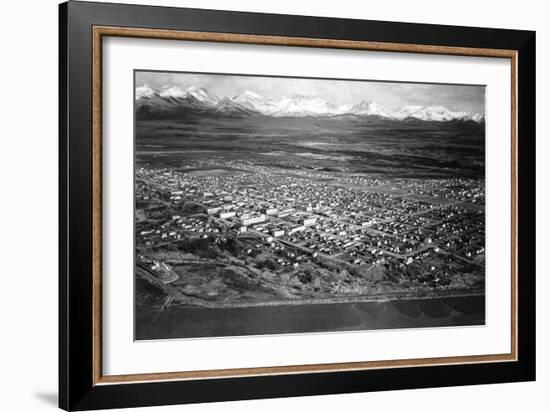 Anchorage, Alaska View from the Air Photograph-Lantern Press-Framed Art Print