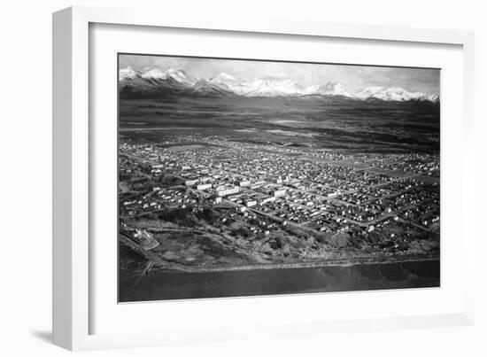 Anchorage, Alaska View from the Air Photograph-Lantern Press-Framed Art Print