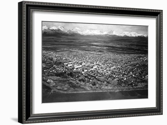 Anchorage, Alaska View from the Air Photograph-Lantern Press-Framed Art Print