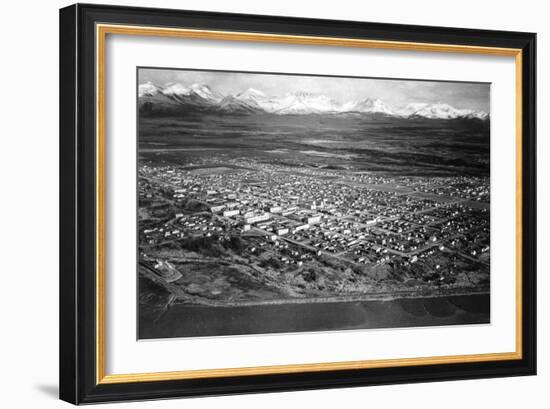 Anchorage, Alaska View from the Air Photograph-Lantern Press-Framed Art Print