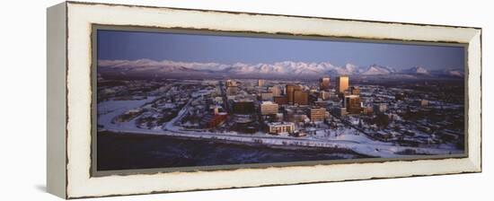 Anchorage at the Base of Chugach Mtns Ak, USA-null-Framed Premier Image Canvas