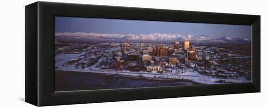 Anchorage at the Base of Chugach Mtns Ak, USA-null-Framed Premier Image Canvas