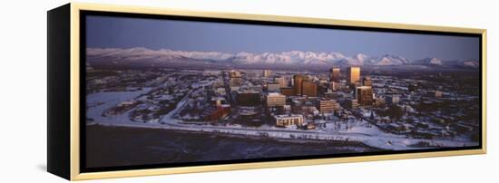 Anchorage at the Base of Chugach Mtns Ak, USA-null-Framed Premier Image Canvas