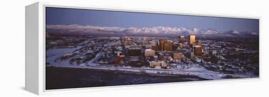 Anchorage at the Base of Chugach Mtns Ak, USA-null-Framed Premier Image Canvas