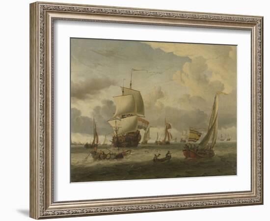 Anchorage of Enkhuizen-Abraham Storck-Framed Art Print