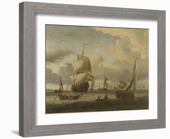 Anchorage of Enkhuizen-Abraham Storck-Framed Art Print